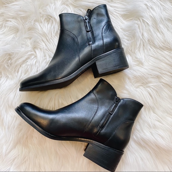 Cole Haan Shoes - Cole Haan Black Leather Booties | 9